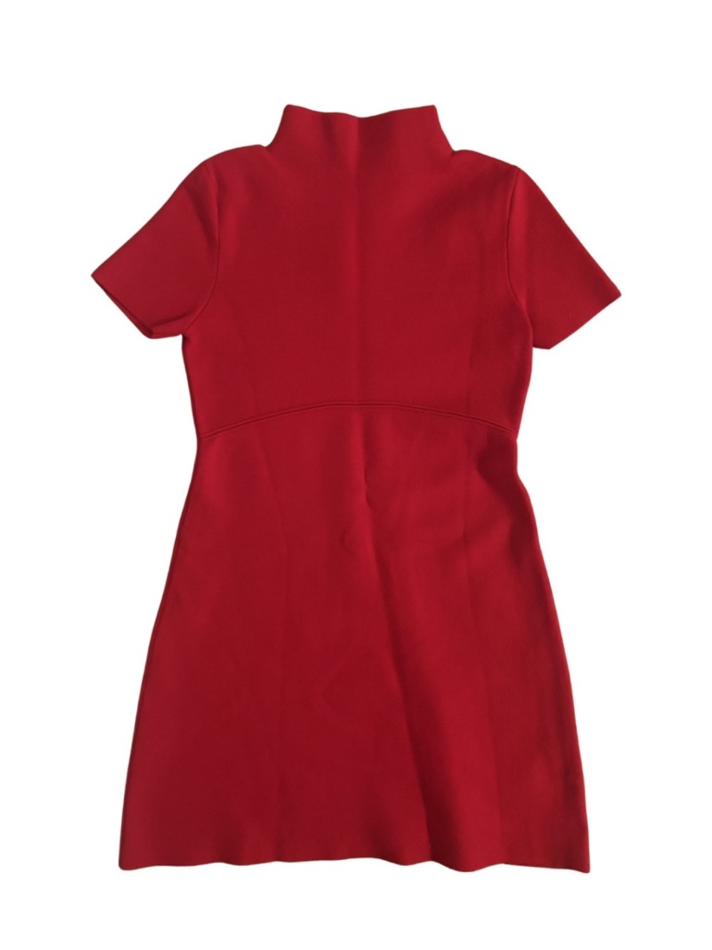 Zara Knit Red Mockneck Dress
